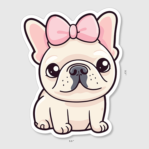 French Bulldog Collectible Vinyl Sticker, Gigi the Frenchie, Durable Weatherproof 3" Decal, Limited Edition