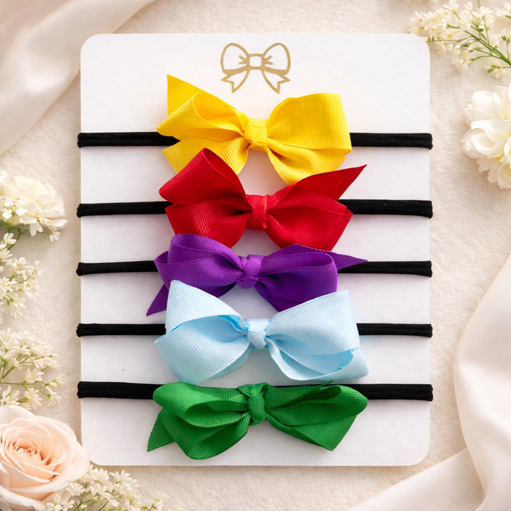 Barely There Hair Bow Headbands Multipack - 5 Colors