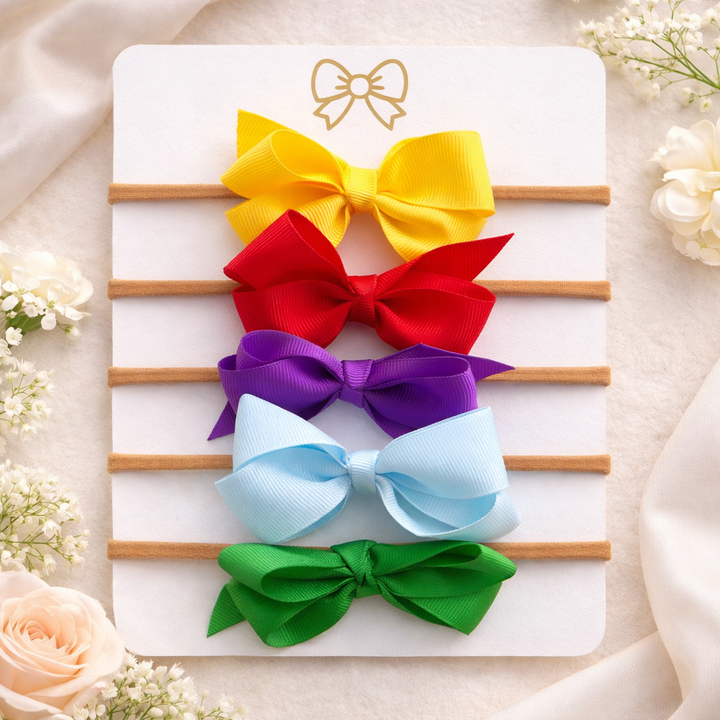 Barely There Hair Bow Headbands Multipack - 5 Colors