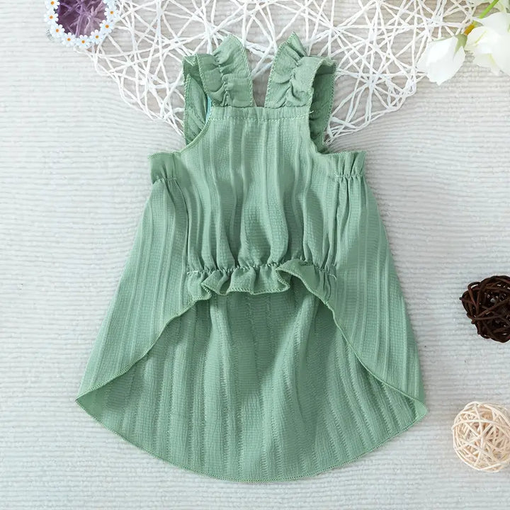 Dreamy Green Daisy Dress for Small to Medium Dogs
