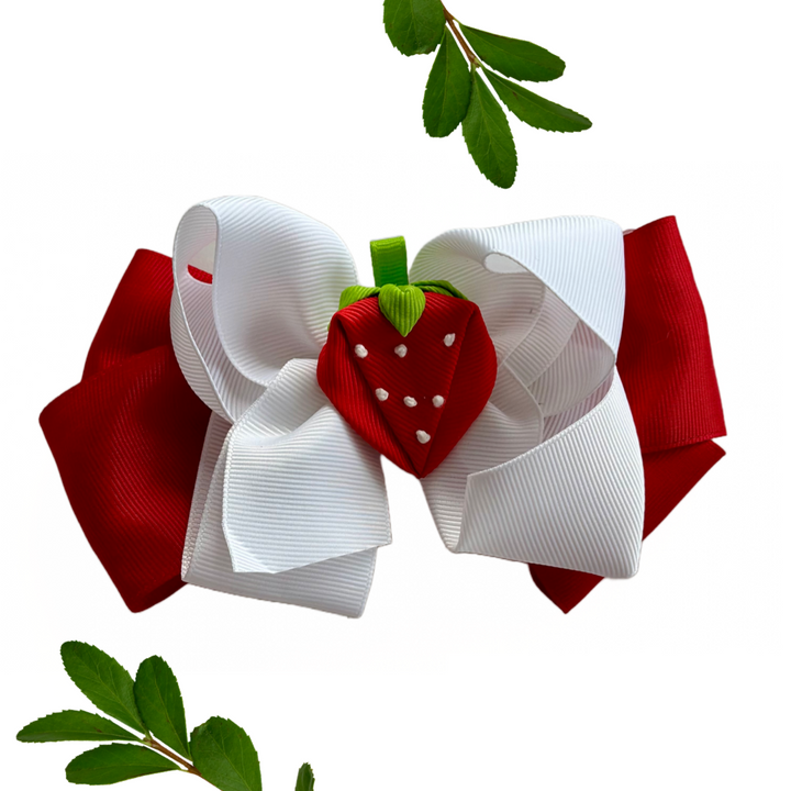 Harness Bow Charm - Strawberries on Top