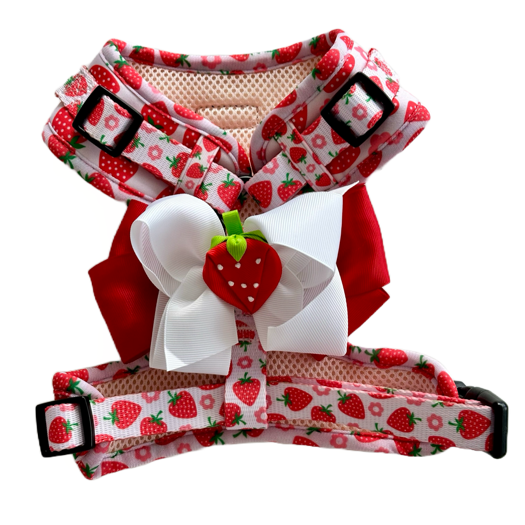 Harness Bow Charm - Strawberries on Top