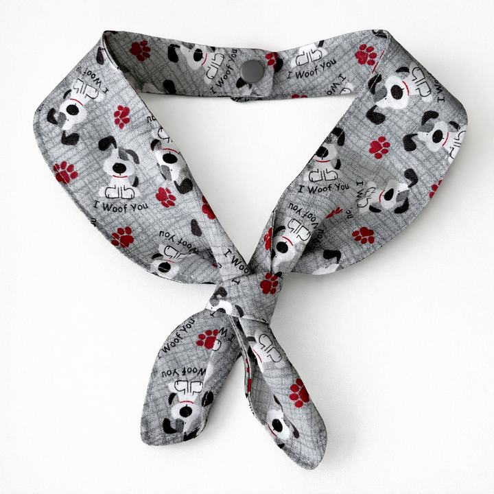 I Woof You Front-Tie Pet Bandana