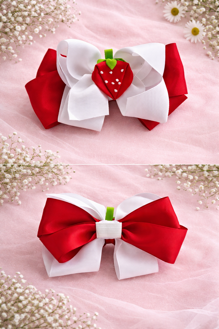 Bundle - Strawberry Shortcake Matching Harness, Leash and Harness Charm Bow