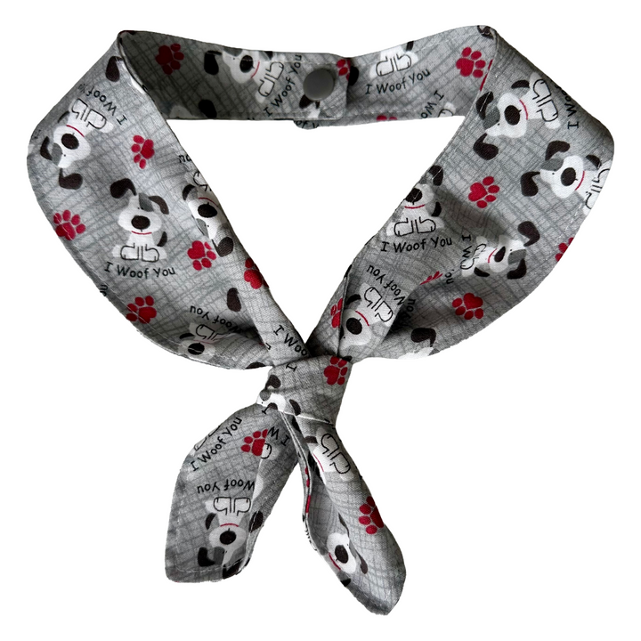 I Woof You Front-Tie Pet Bandana