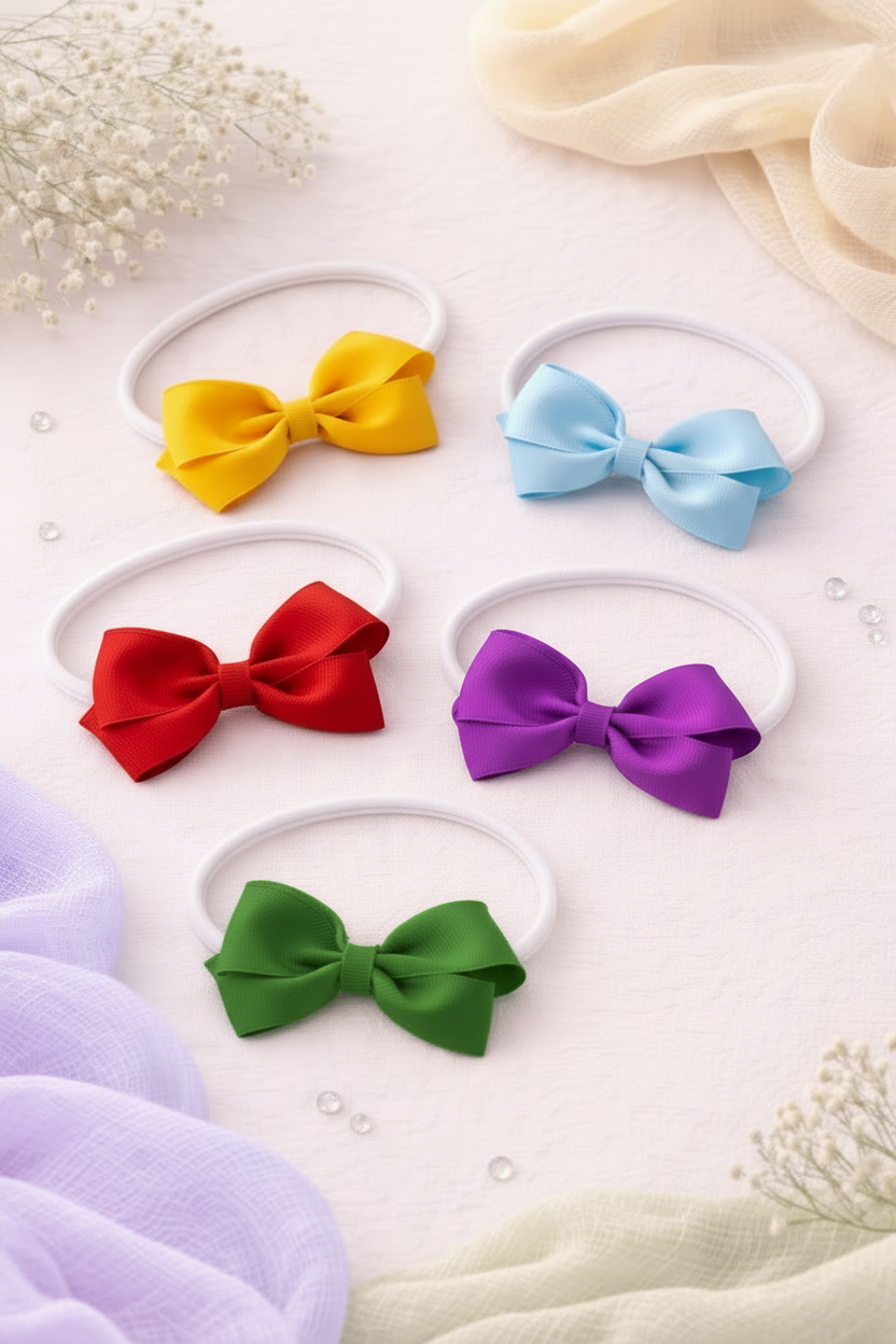 Barely There Hair Bow Headbands Multipack - 5 Colors