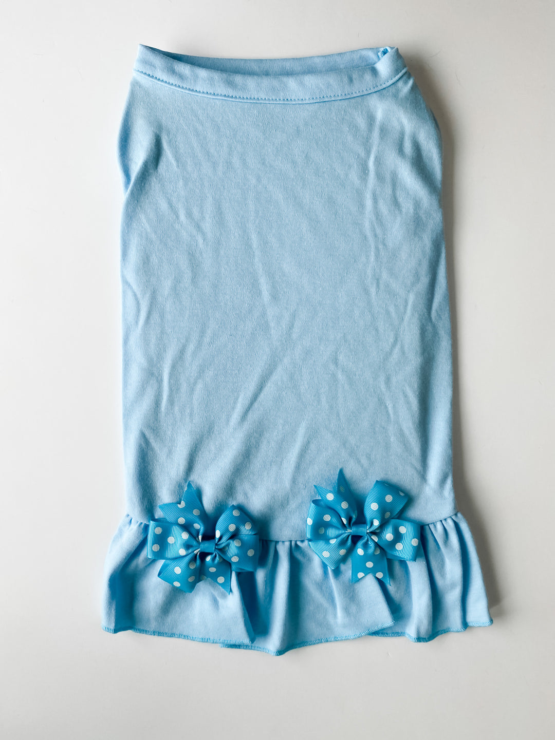 Simply Cute Cotton T-Shirt Dress with Ruffle for Dogs