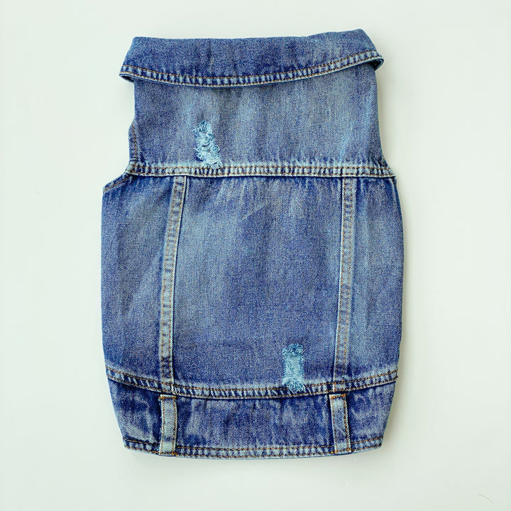 Cute & Stylish Denim Vest for Small to Medium Dogs