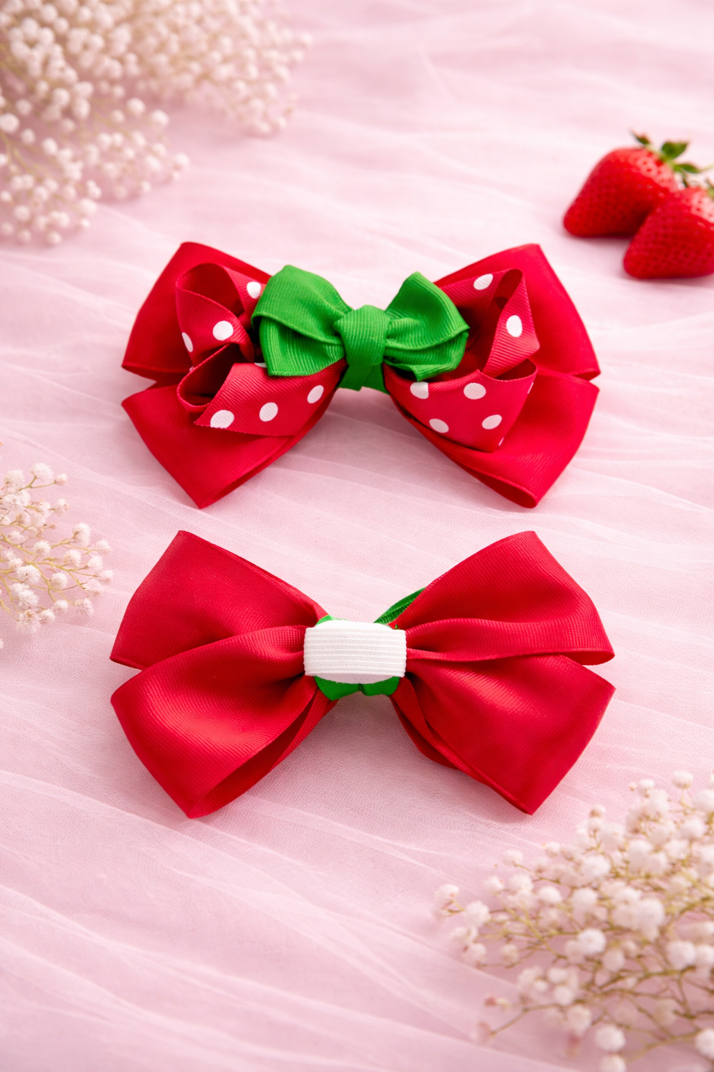 Bundle - Strawberry Shortcake Matching Harness, Leash and Harness Charm Bow