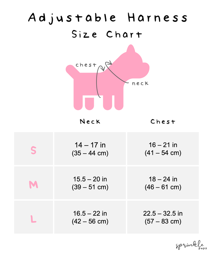 Adjustable Harness Sizing Chart